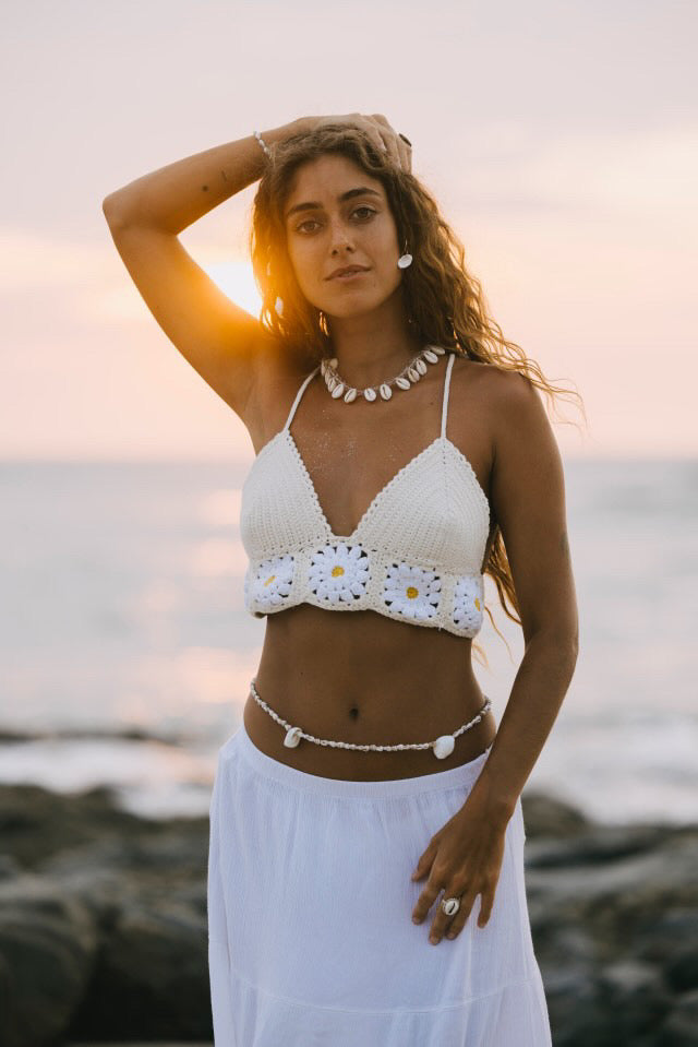 Top "Camélia" Ecru