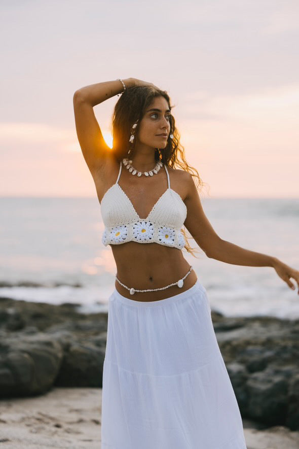 Top "Camélia" Ecru