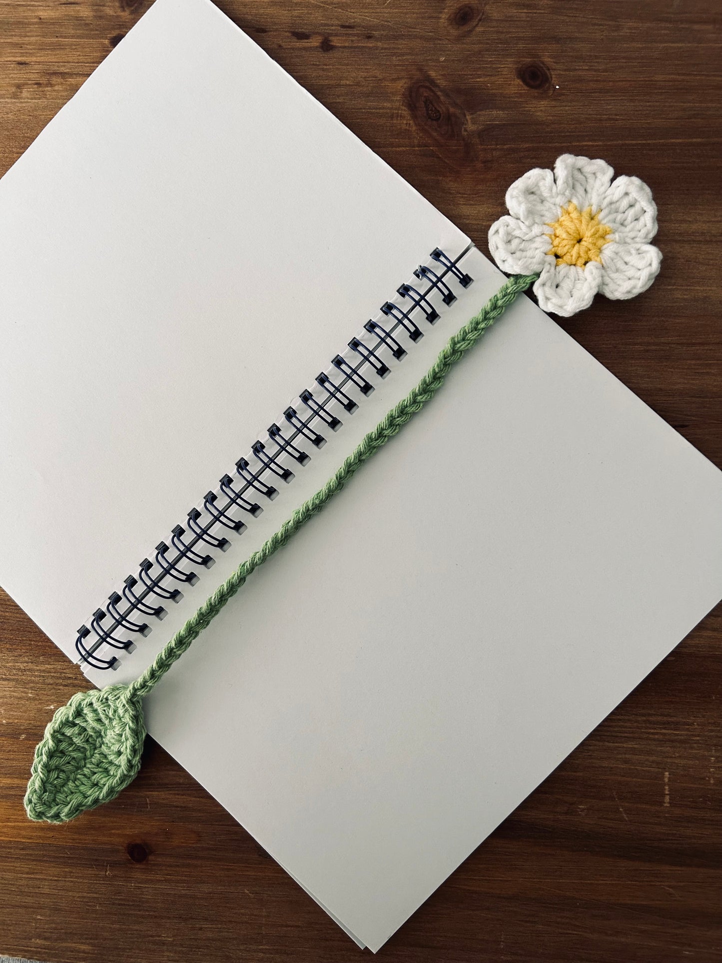 Marque page "Marguerite" Blanc