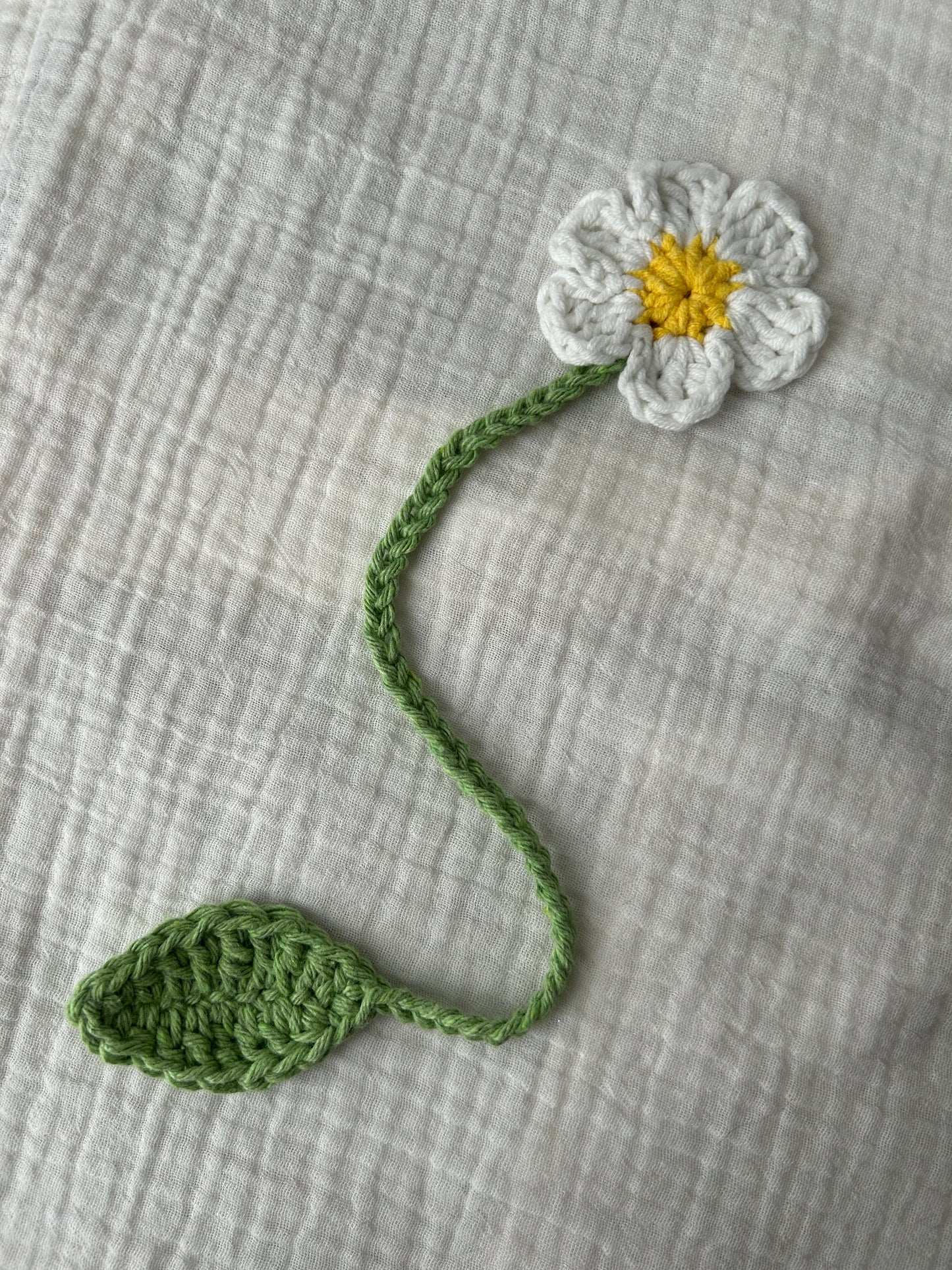 Marque page "Marguerite" Blanc