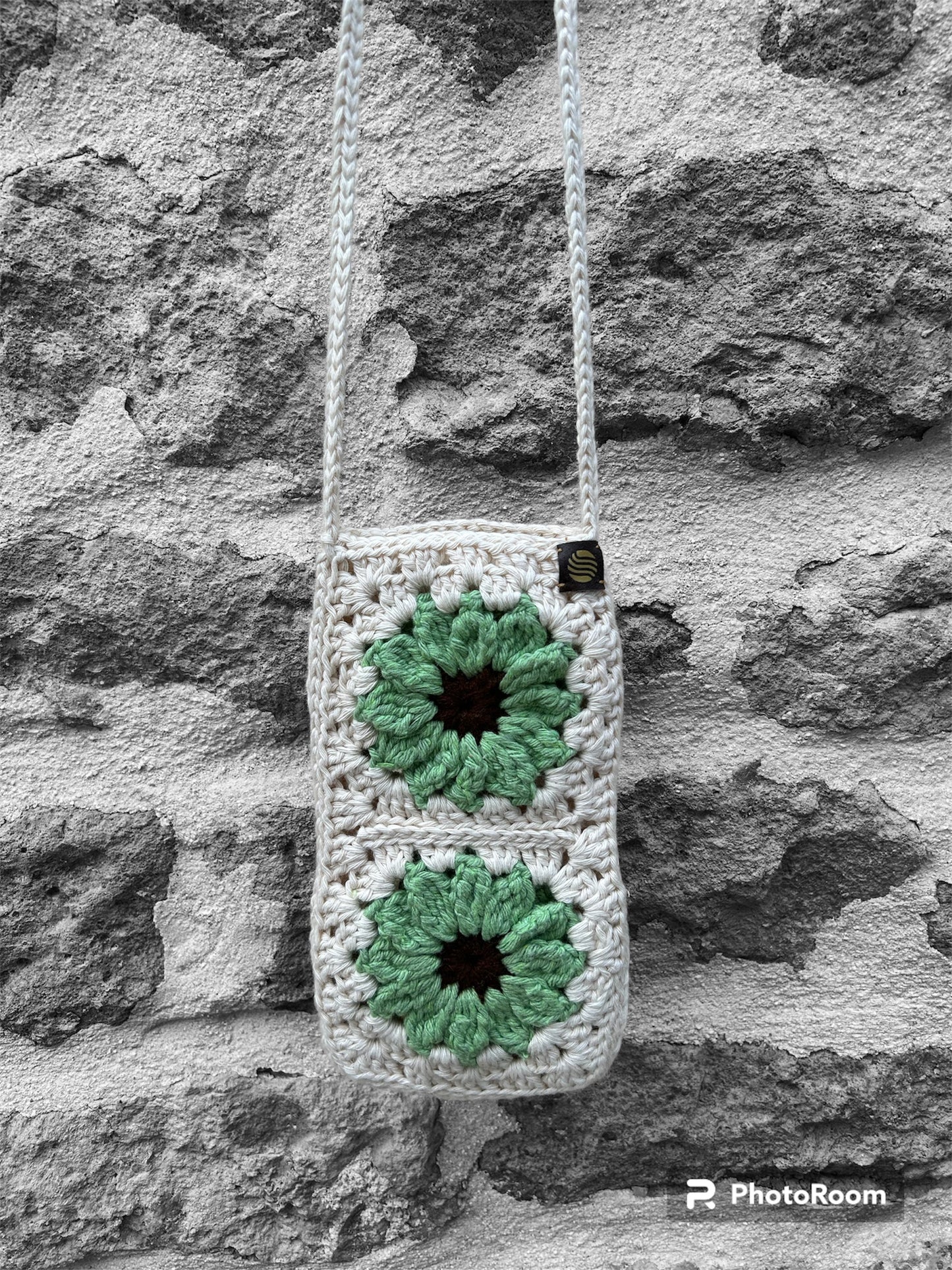 Pochette de téléphone "Camélia" Vert