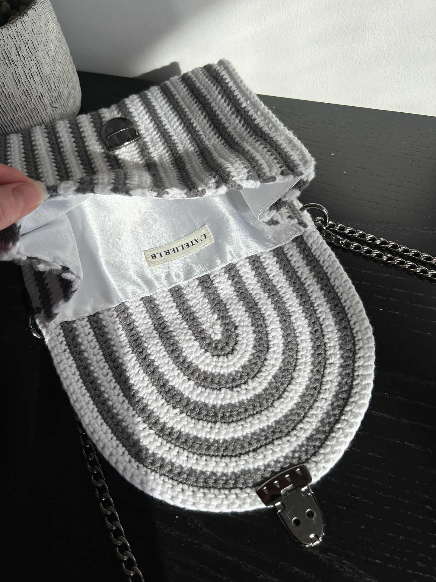 Sac "Aria" Gris/Blanc