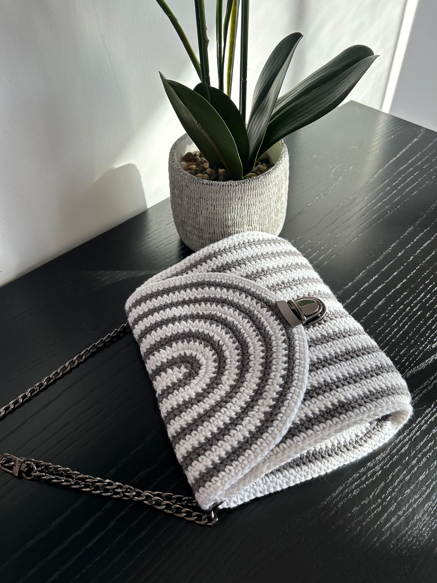 Sac "Aria" Gris/Blanc