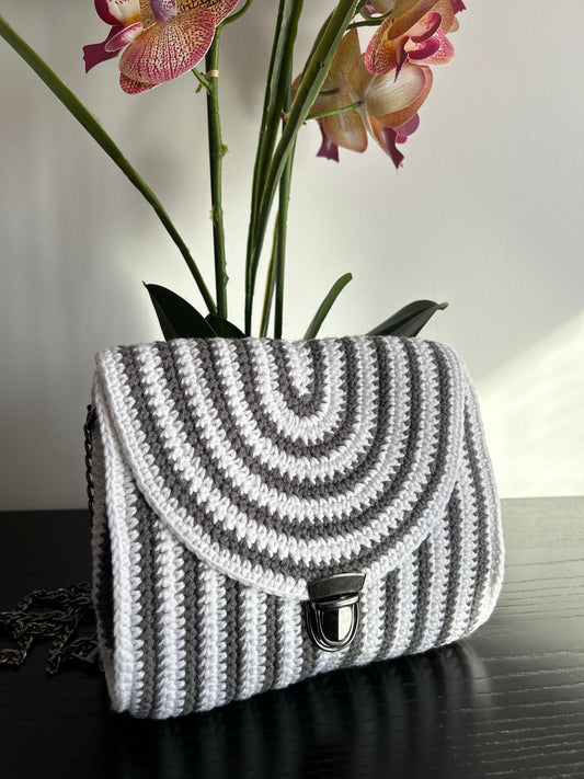 Sac "Aria" Gris/Blanc
