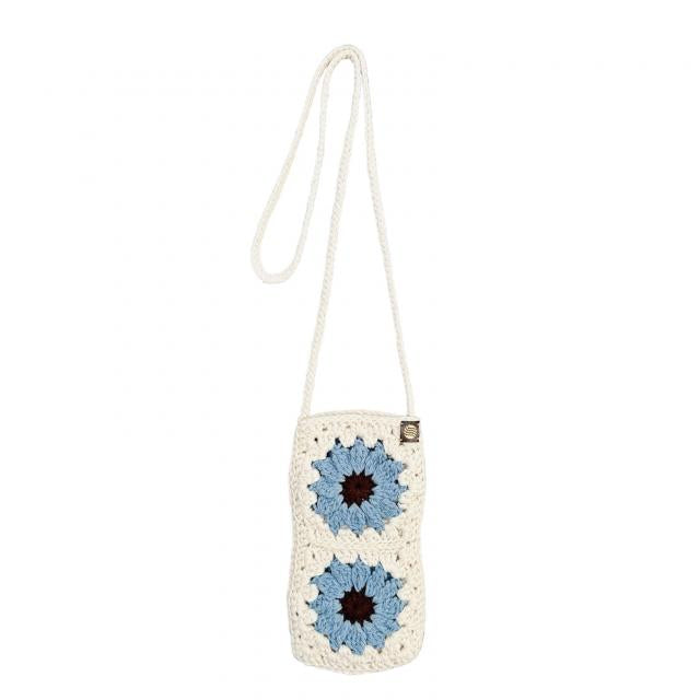 Pochette de téléphone "Camélia" Bleu