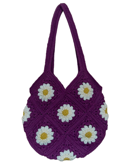 Cabas "Camélia" Prune